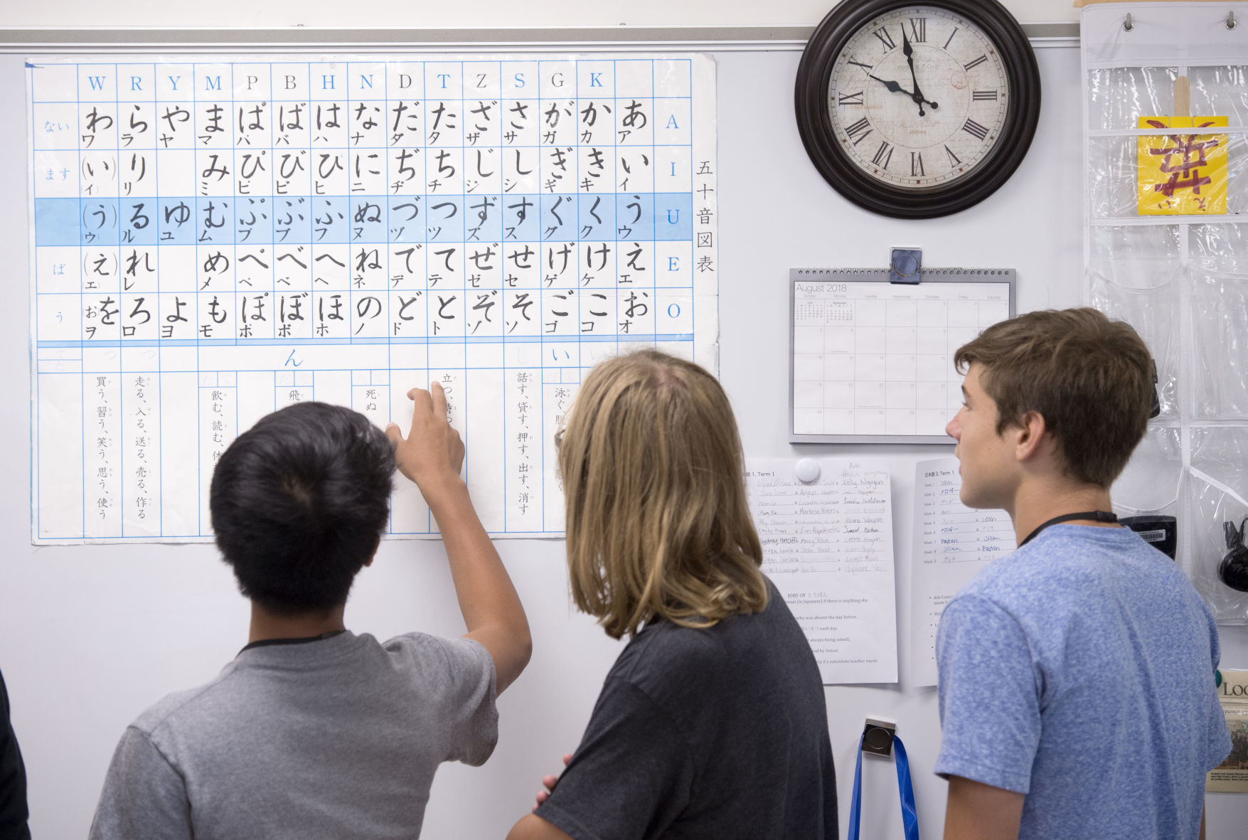 Japanese language class at Southwest High School